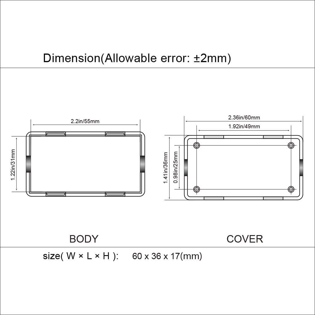 Project Box 10 Pieces ABS Plastic Electrical Project Case Small Junction Box