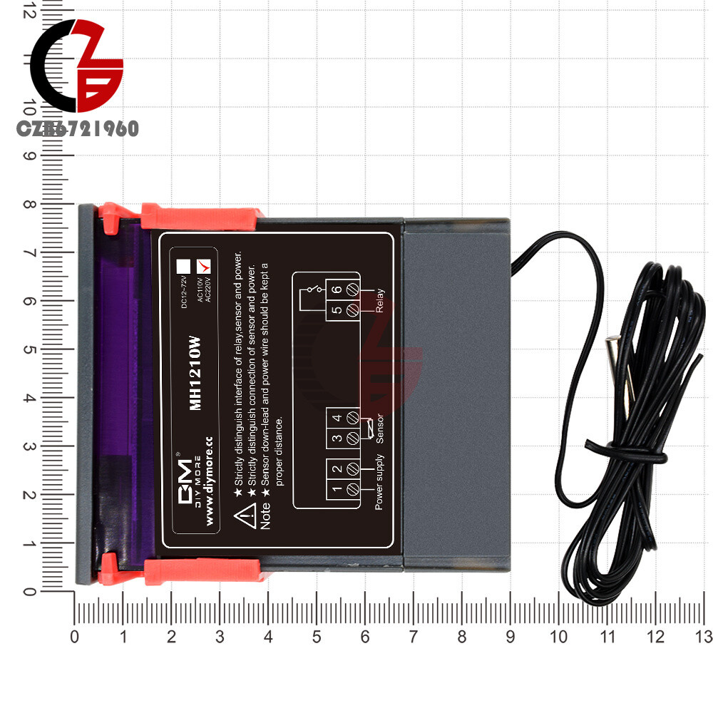 MH1210W 90~250V 10A Temperature Controller Sensor Thermostat -50~110℃ w/ Sensor