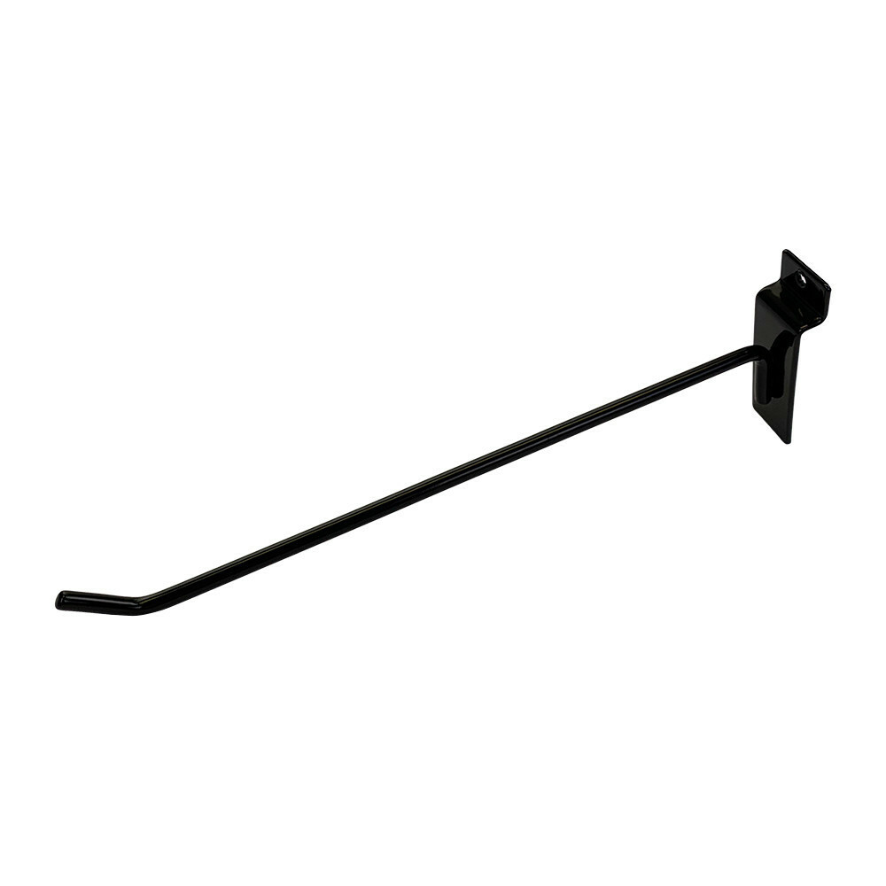 10" Slatwall Hooks,Black,Hanger Display,Display Panel Hooks Wire Metal 24 Pc Set