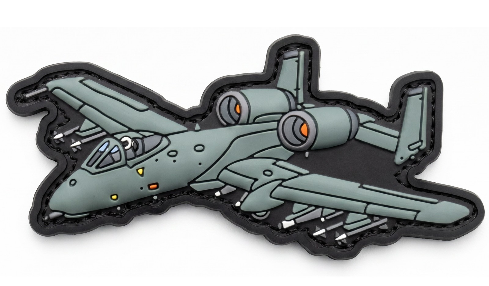 Air Force A-10 Warthog PVC Rubber  Patch | 3.25" x 1.5" PVC HOOK