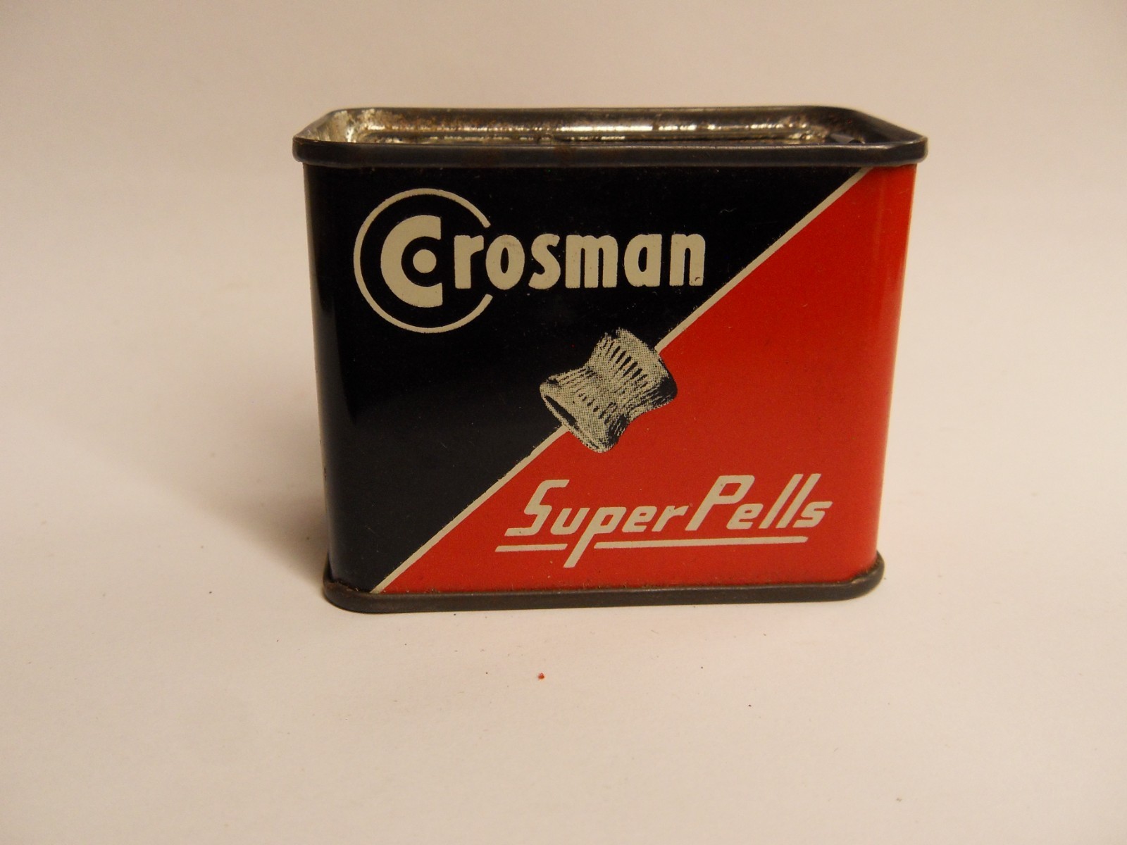 Vintage New Old Stock Crosman Super Pells .22 Cal Fully Sealed Tin Can 250 pcs
