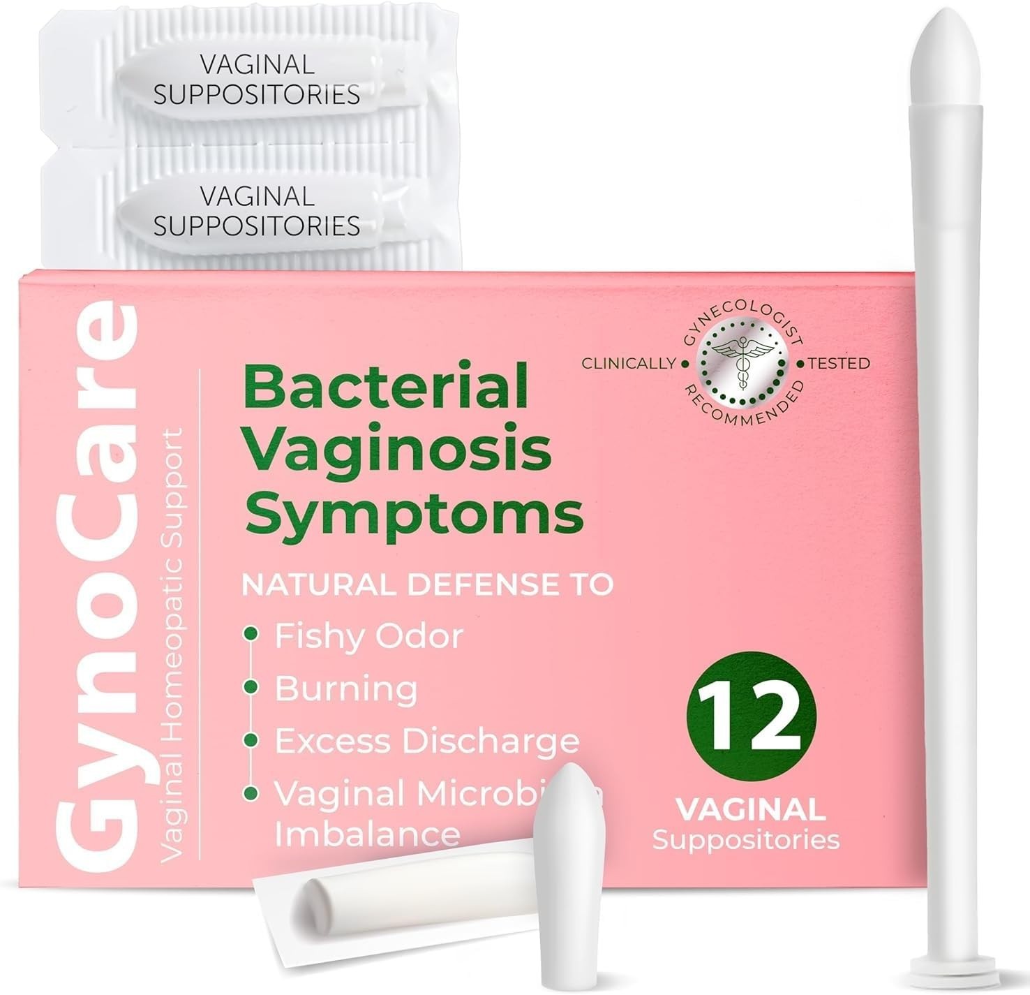Bacterial Vaginosis Treatment For Women | Boric Acid 12 Vaginal Suppositories