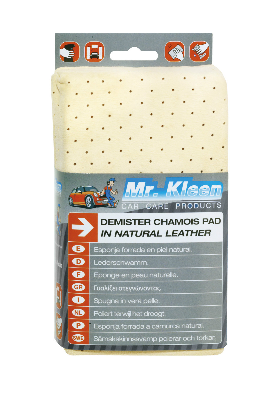 NEW! Mr Kleen Genuine Real Leather Demister & Car Drying Chamois Cloth Pad #310