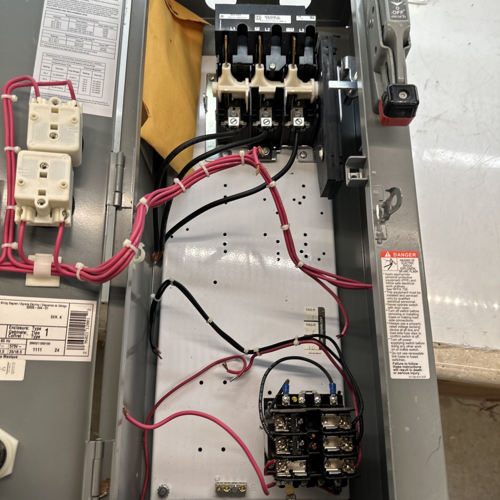 Square D 30072-453-10 Motor Controller 60 Amp Missing Starter