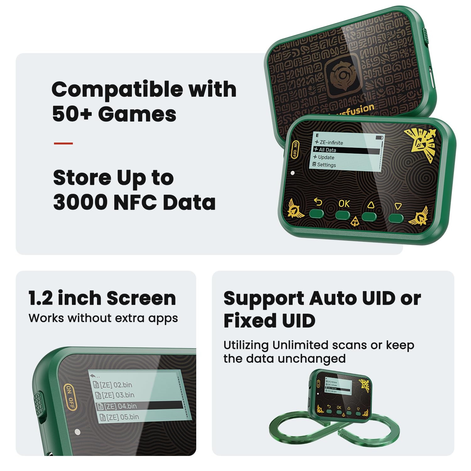 Joysfusion NFC Emulator, Store 3000 NFC Data, Support Ulimited Scan, 1.2 Scre...