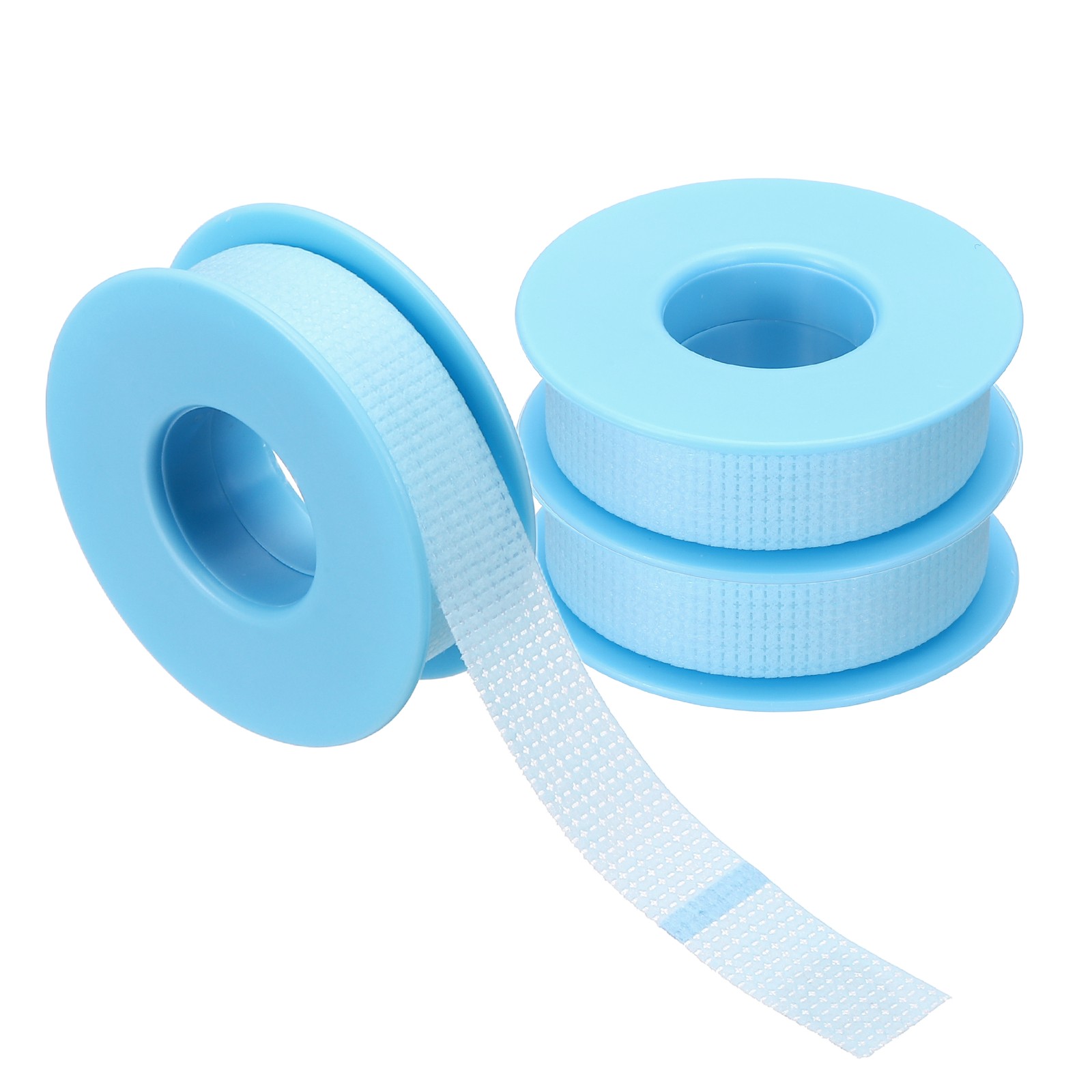 0.5in x 4.9yd Eyelash Tape, 3 Rolls Eye Lash Tape Silicone Breathable, Blue