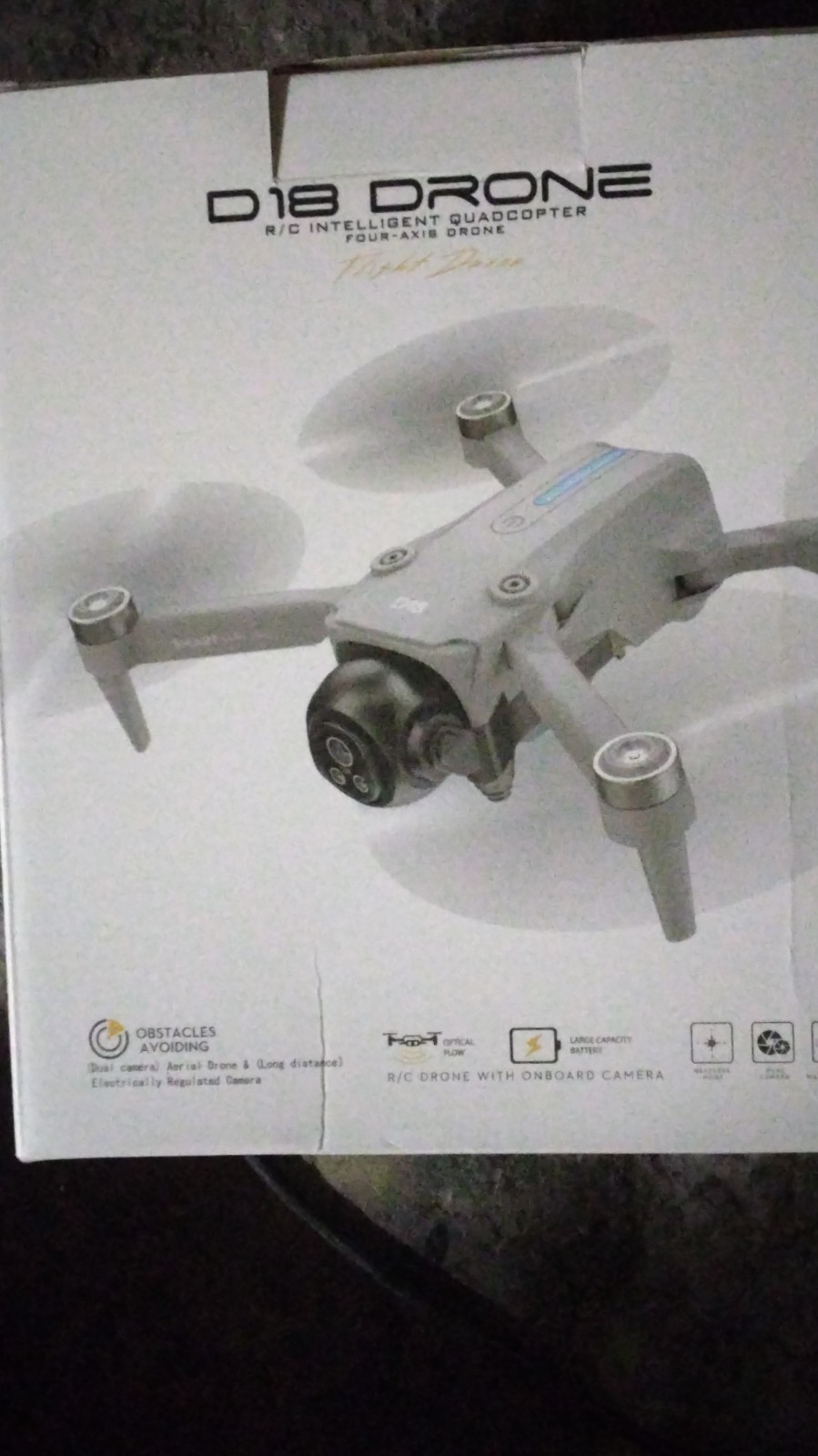 D18 Drone Dual Camera Obstacle Avoiding Headless Mode Large Capacity Battery