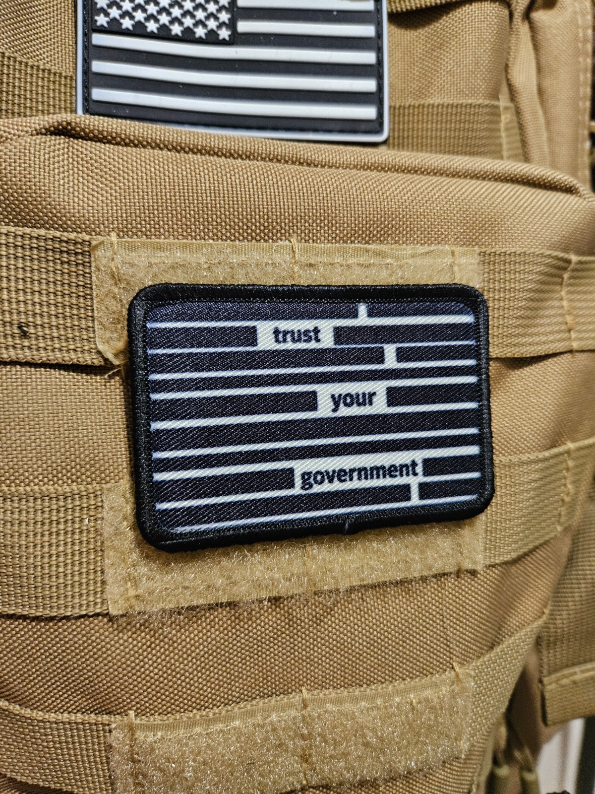 Trust your government redacted documment meme 2"x3" hook & loop tactical patch