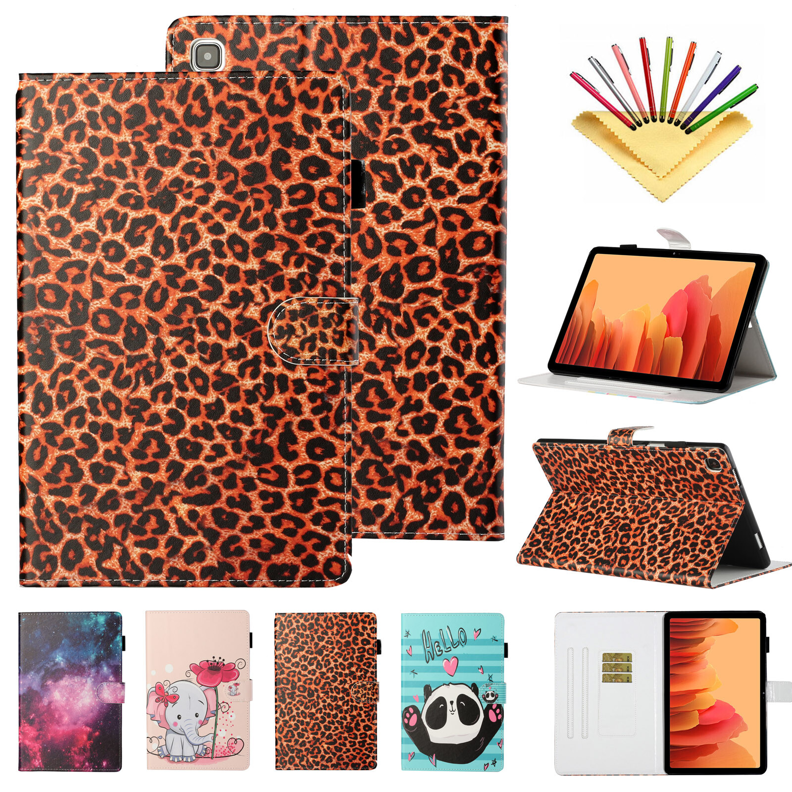 For Samsung Tab A7 10.4" 2020 T500 Magnetic Stand Flip Leather Case Wallet Cover