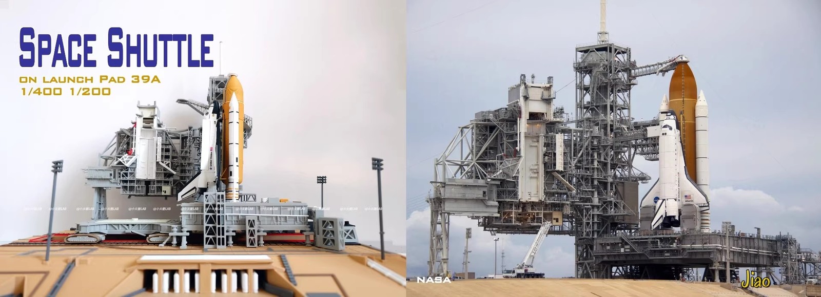 1/400 39A Space Shuttle Launch Site 3D Printed Painted Model