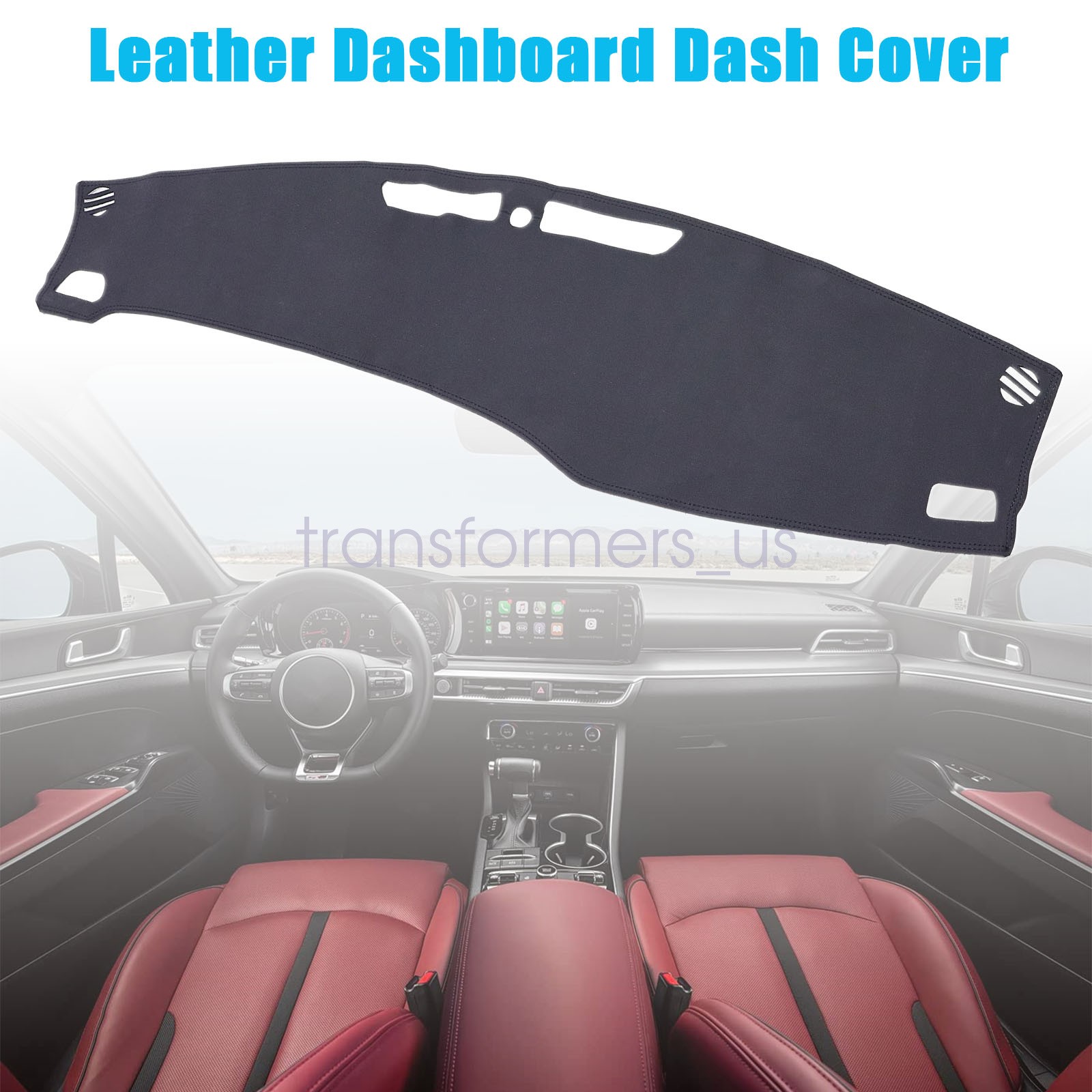 Leather Dashboard Dash Cover Dashmat Mat Carpet For 2021-2025 Kia K5