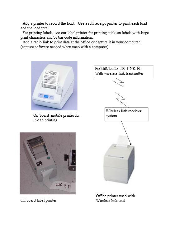 tara System Forklift / Loader Hydraulic Scale System/Thermal Printer,Sensor, New