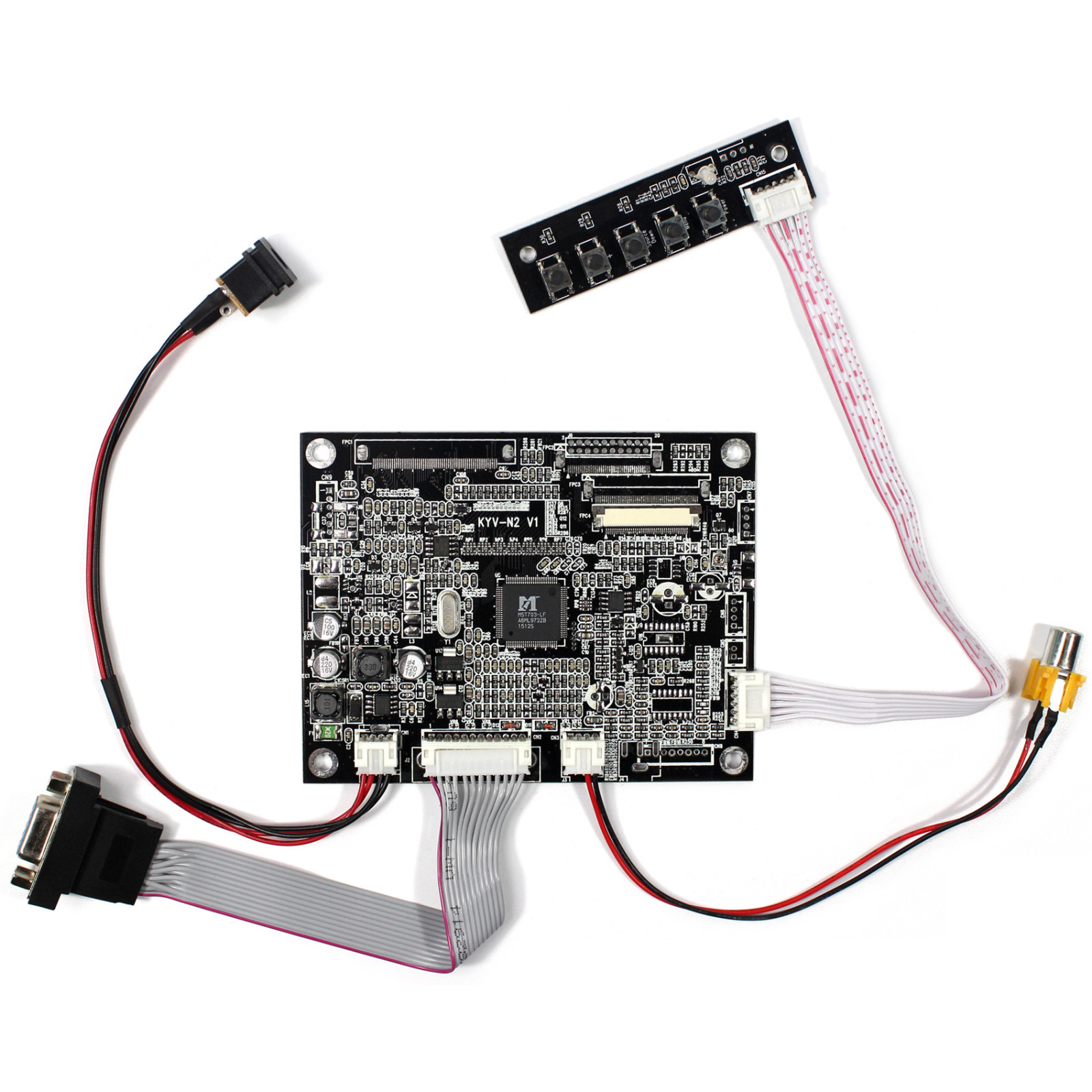 VGA AV LCD Controller Board  KYV N2 V1 For 5.6" AT056TN53 V1 640x480 LCD