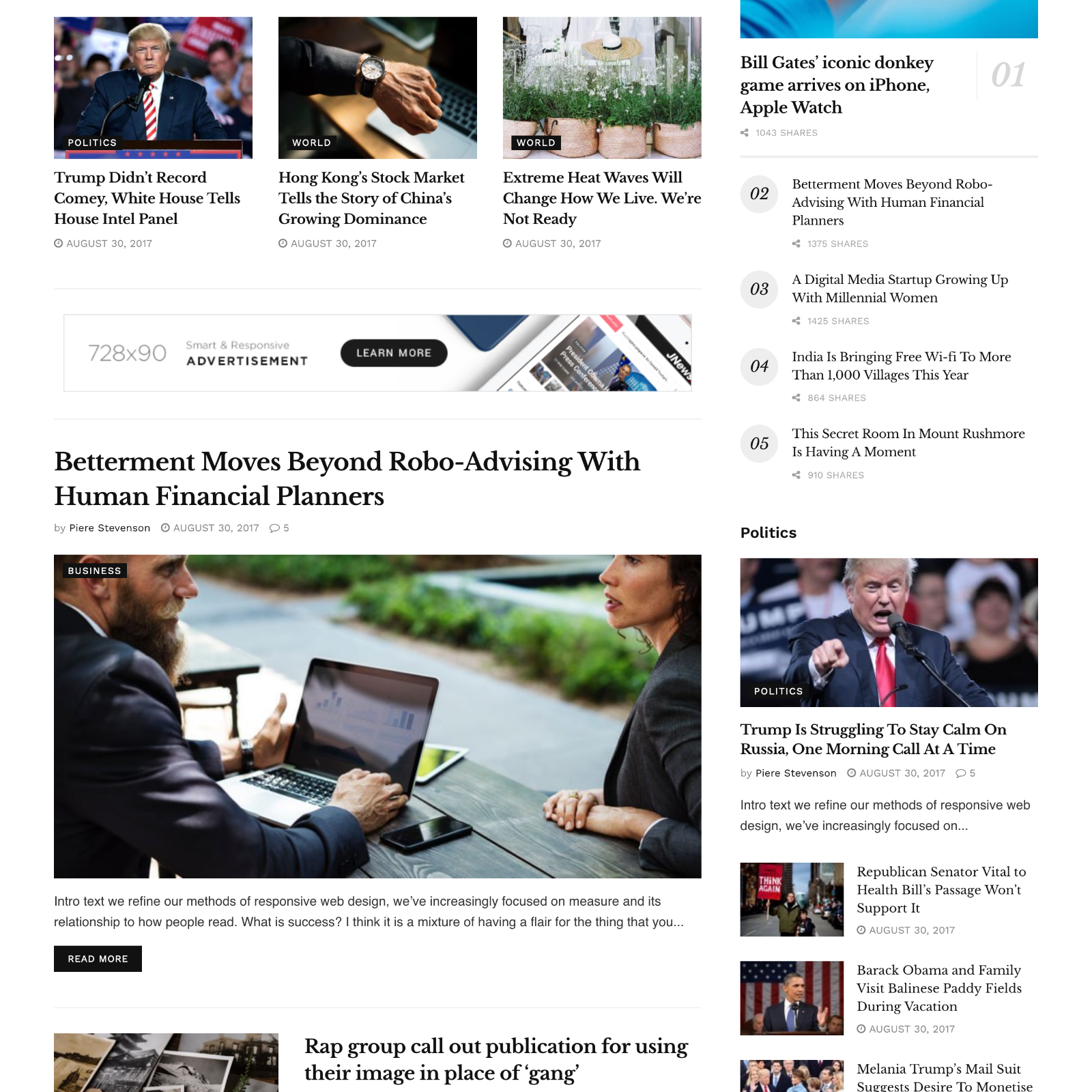 Newspaper Website Design with Free 5GB VPS Web Hosting