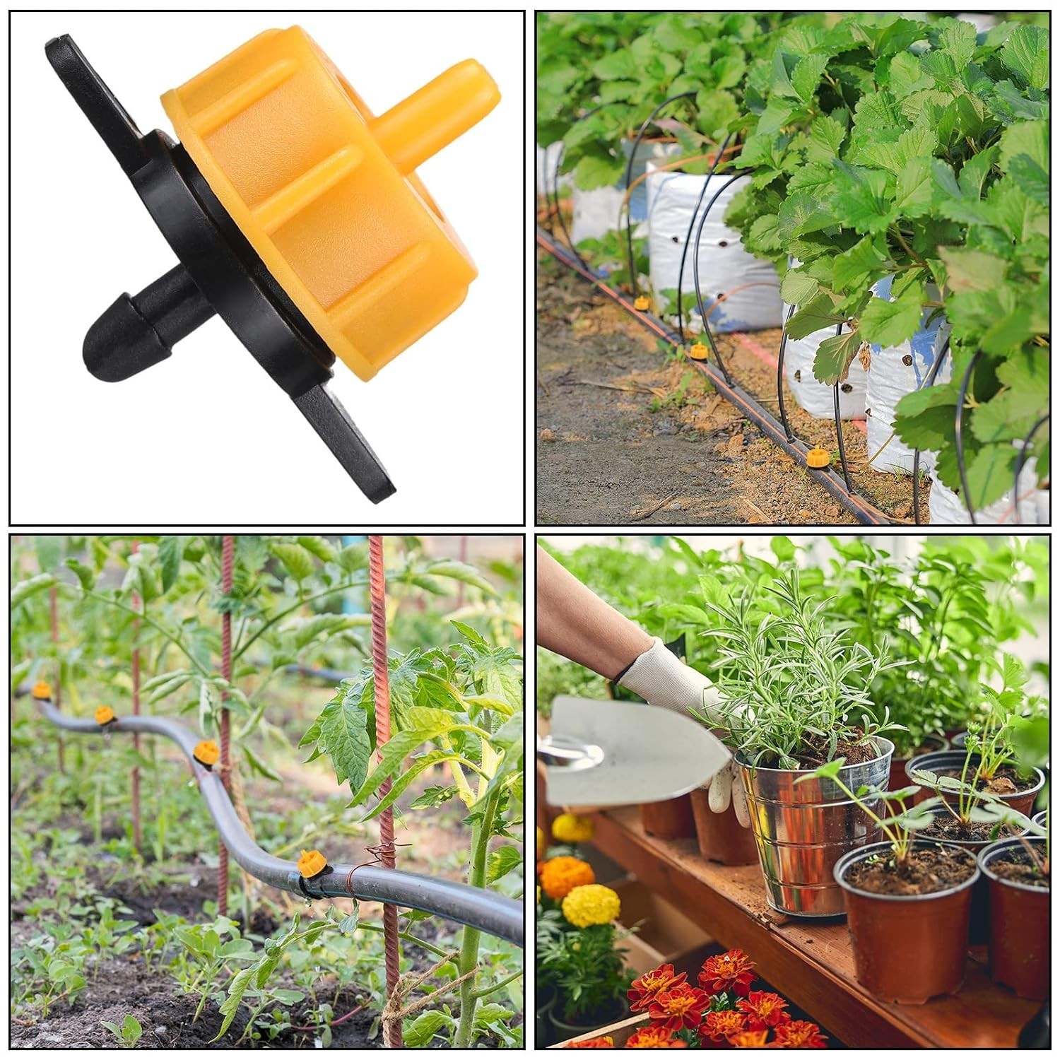 Didaey 100 Pcs Drip Irrigation Emitters, Pressure Compensating Absinthe