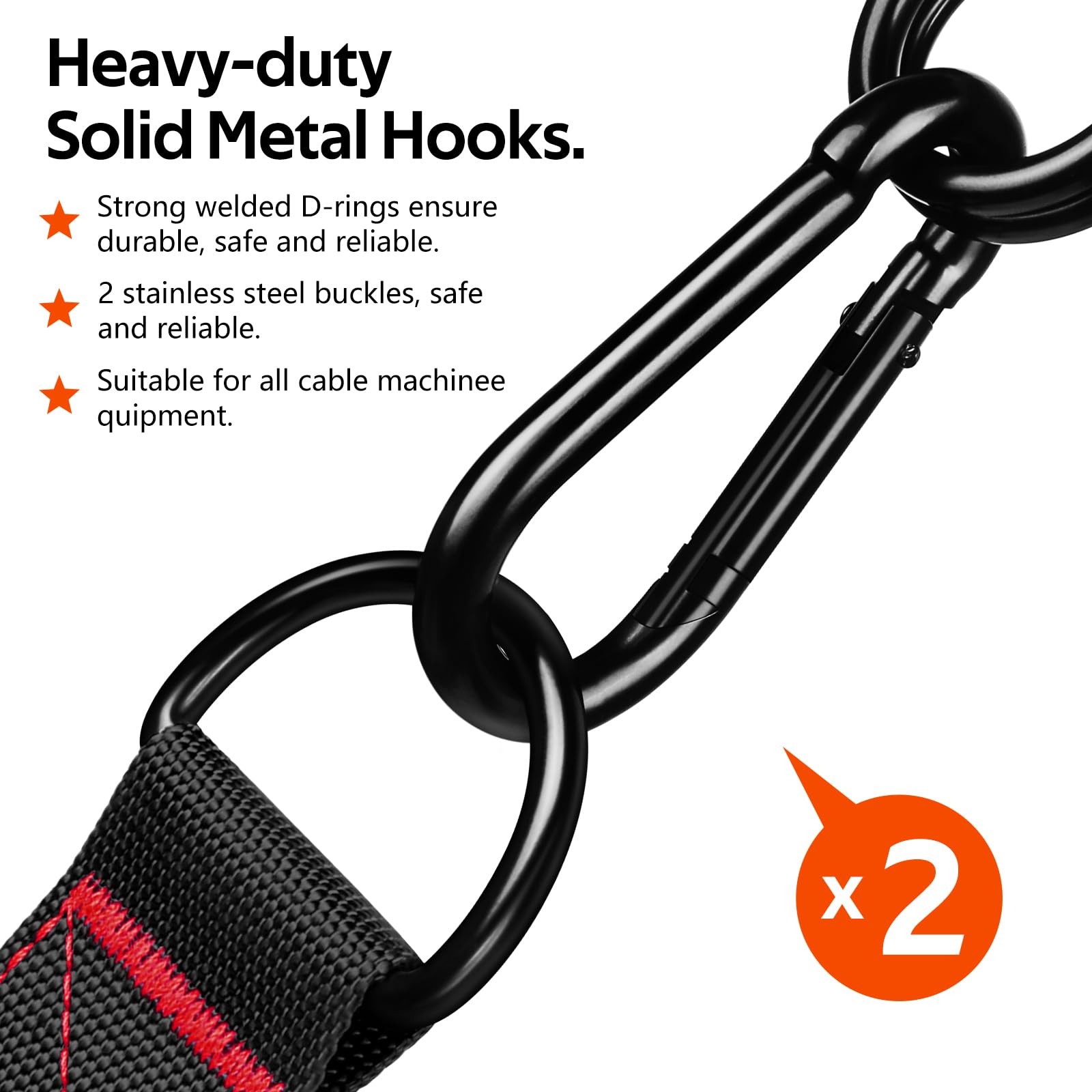Exercise Handles, Replacement Cable Machine Attachments for Home Gym Equipment