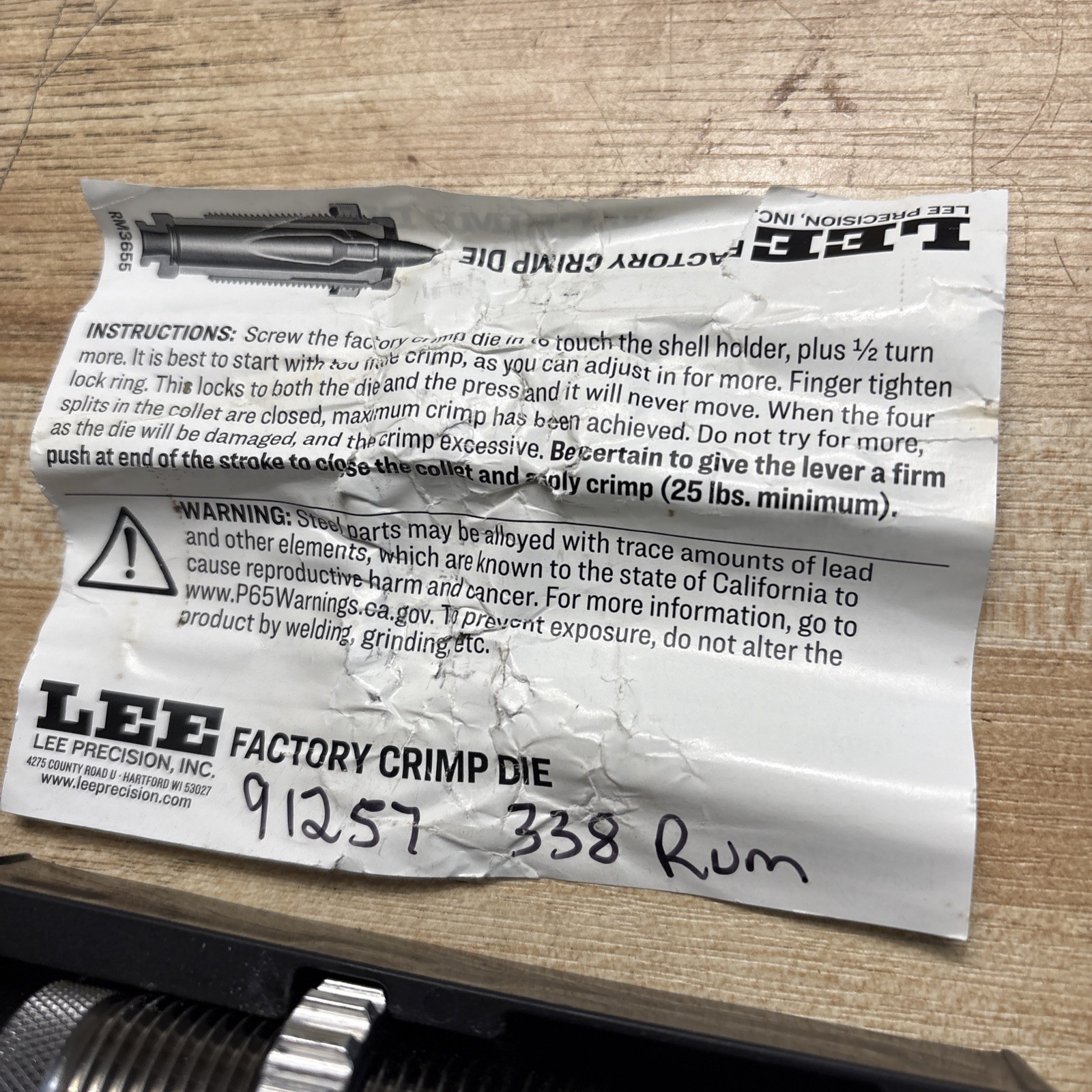 Lee Precision Factory Crimp Die for 338 (23)