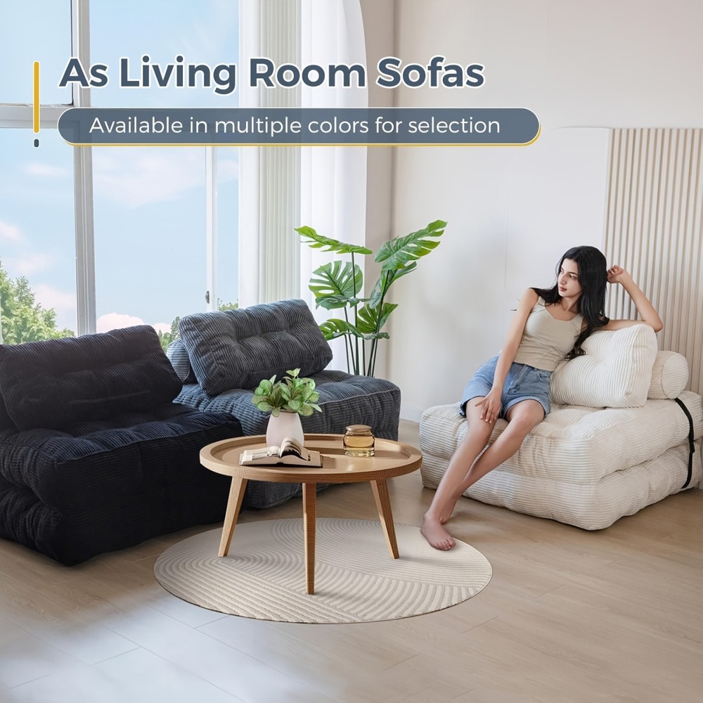 Modular Floor Couch Convertible Sofa Bed for Living Rooms Compact