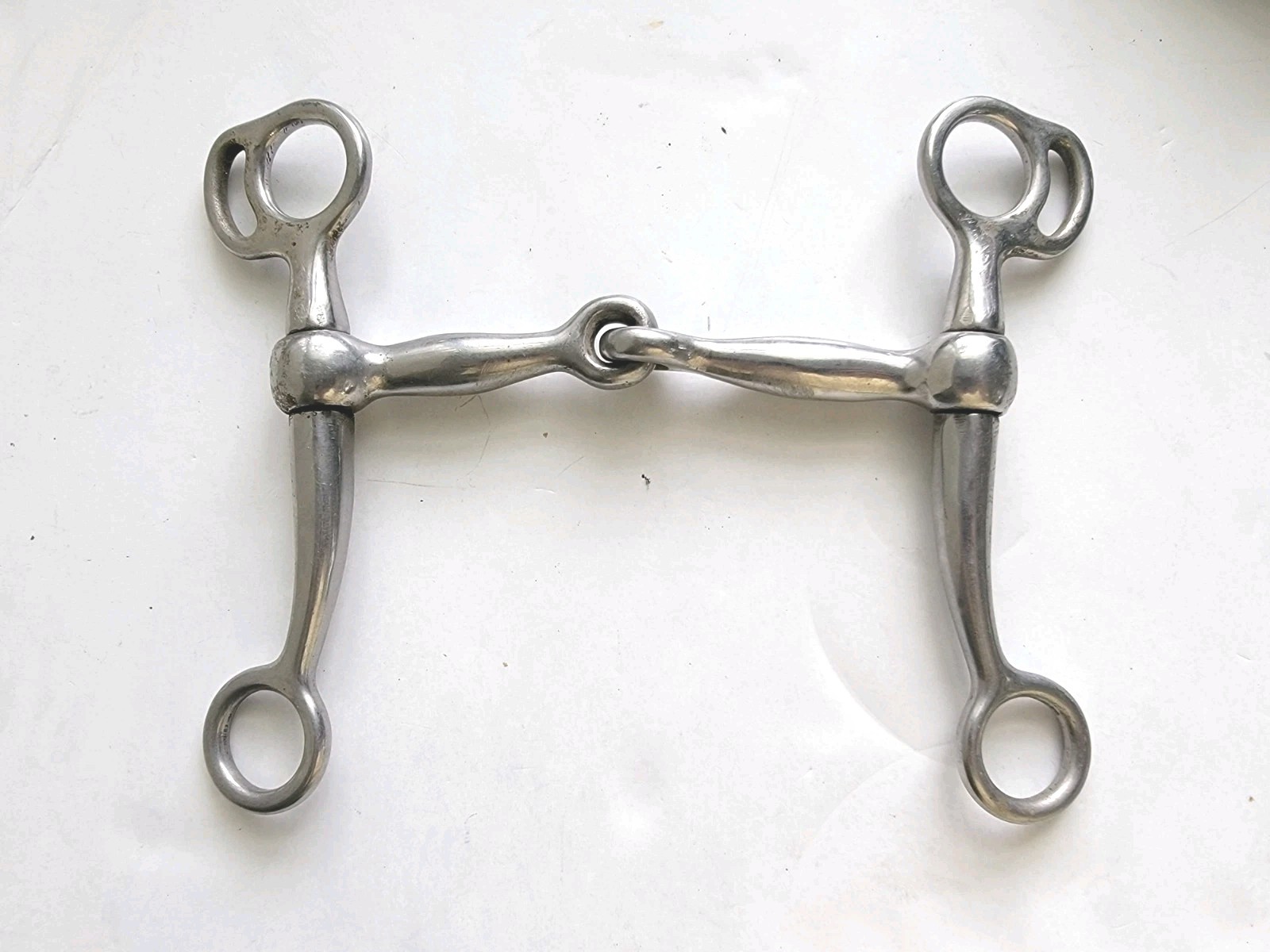 Stainless Steel Jointed Uxeter Kimberwicke Bit 5" Horse Slotted D-Ring
