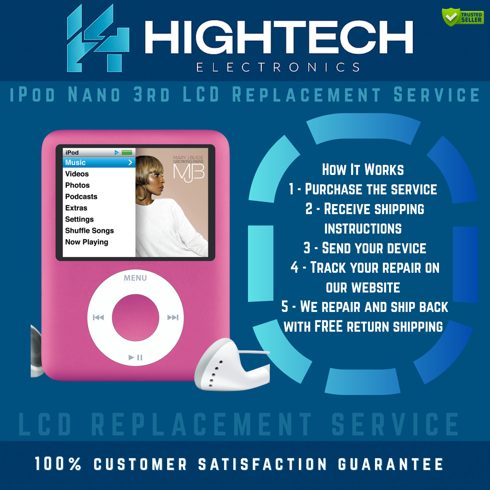 iPod Nano 3rd LCD Replacement Service Repair