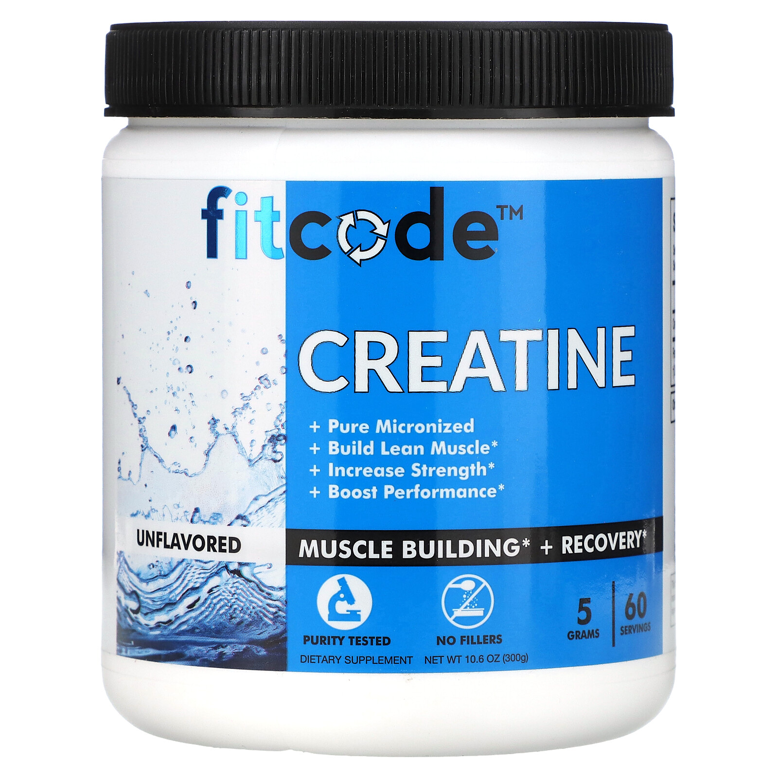 Creatine, Unflavored, 5 g, 10.6 oz (300 g)