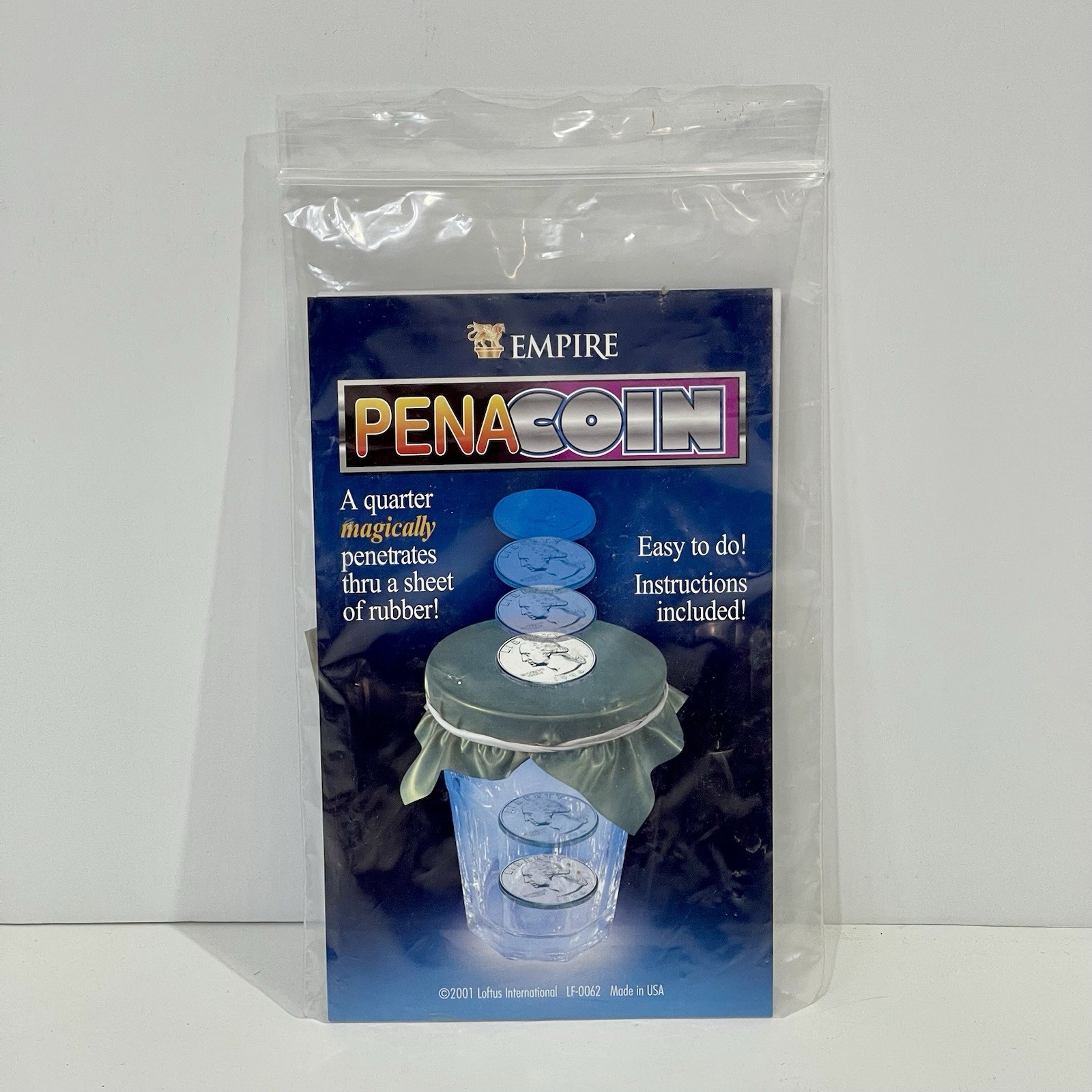 Pena Coin Magic Trick By Empire Coin Penetration Close Up Illusion Gimmick Toy