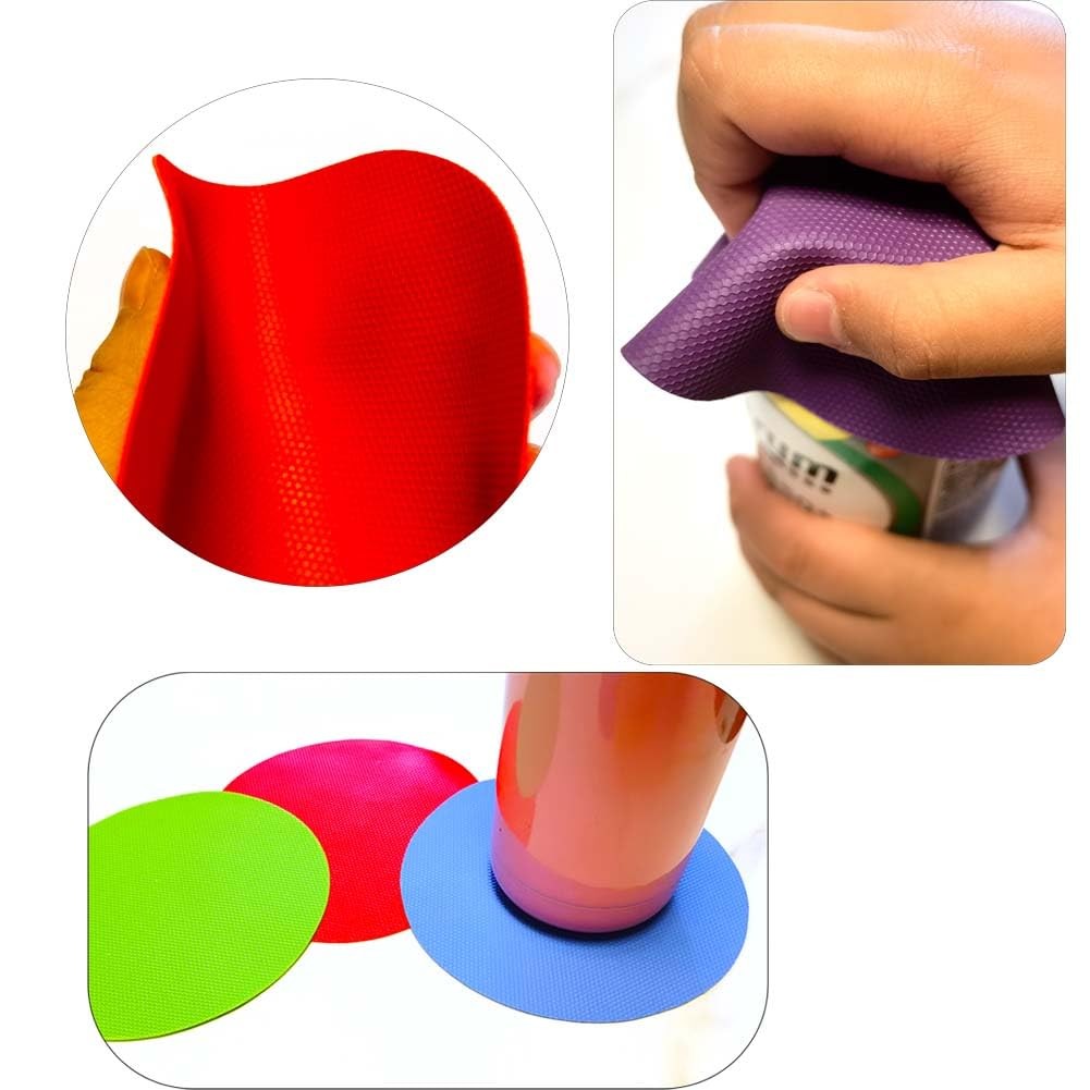 4pcs Rubber Jar Opener Bottle Gripper Non Slip Pad Multi function Can Opener for
