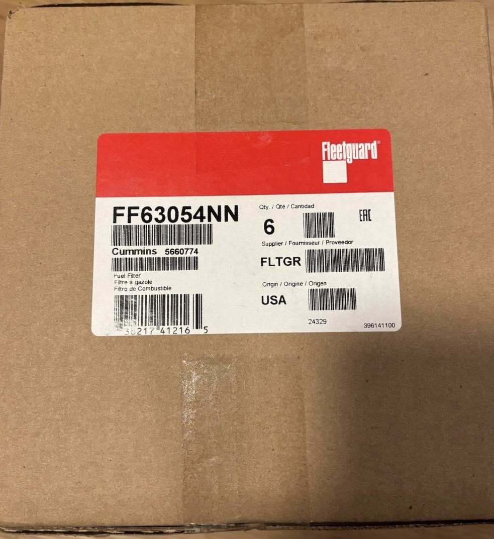 Fleetguard Fuel Filter FF63054NN FF63009 FG. 100 % OEM. **Pack Of 6**’