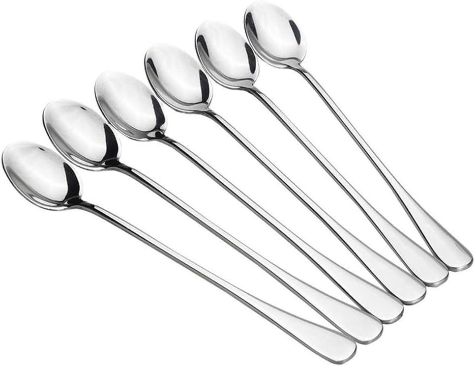 10 Piece Long Handle Iced Tea Spoon Stainless Steel Coffee Mixing Spoons Long