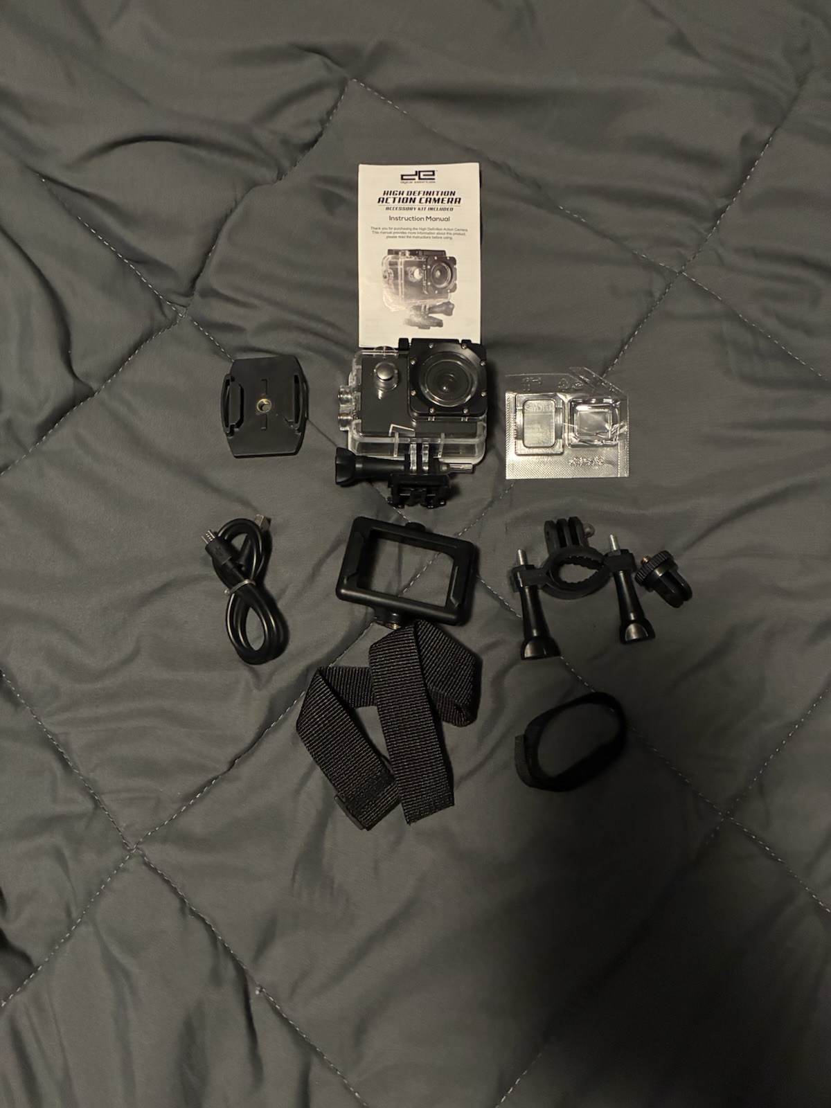 DIGITAL ESSENTIALS HIGH DEFINITION ACTION CAMERA ACCESSORY KIT INCLUDED