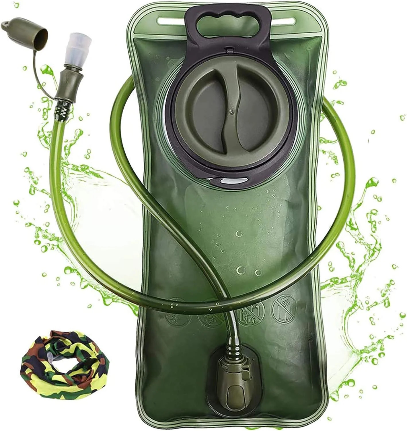 Hydration Bladder, 1.5-2-3L Water Bladder for Hiking Backpack, BPA-Free Leak Pro