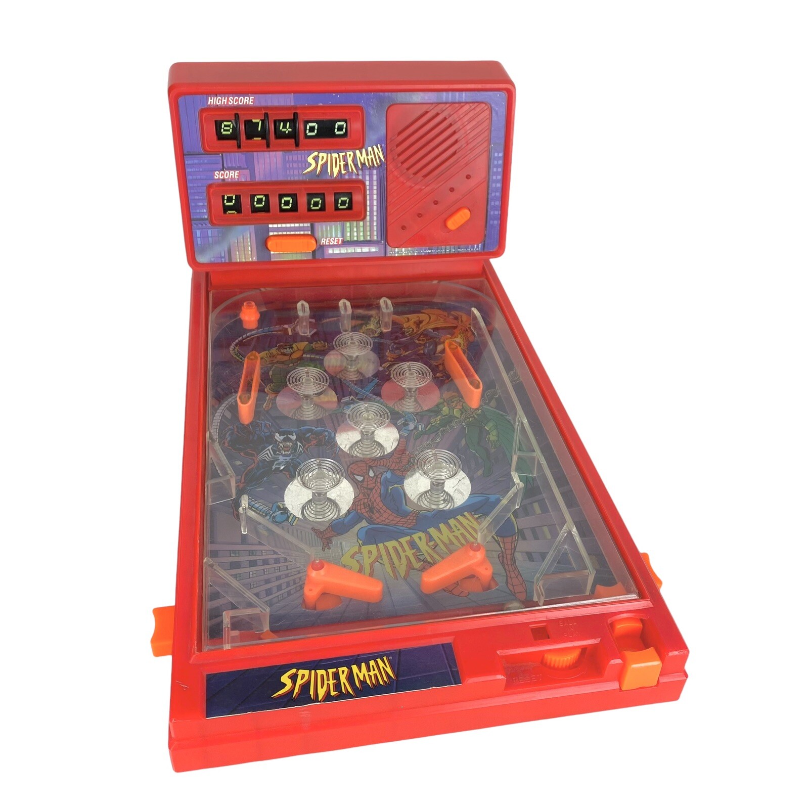 Spiderman Marvel Pinball Game 1994 Toy Biz Does Not Power Up
