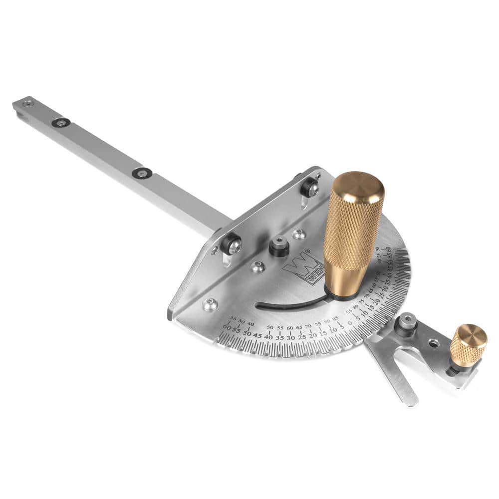 WEN WA1401 Steel and Brass Premium Miter Gauge, 27 Angle Stops