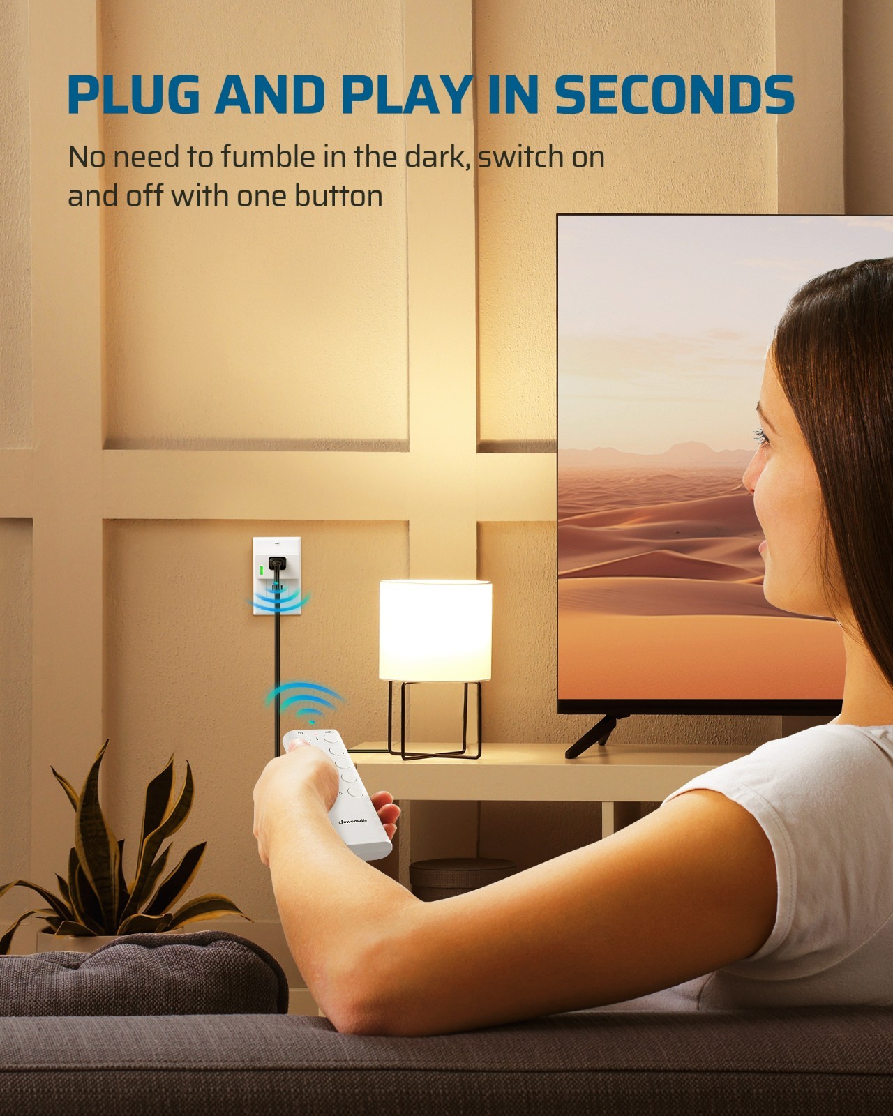 200FT Range Remote Control Outlet, Indoor Wireless Outlet Switch for Lights