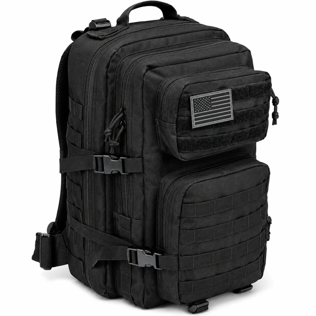 Military Tactical Backpack 40L MOLLE Assault Pack 3-Day Black
