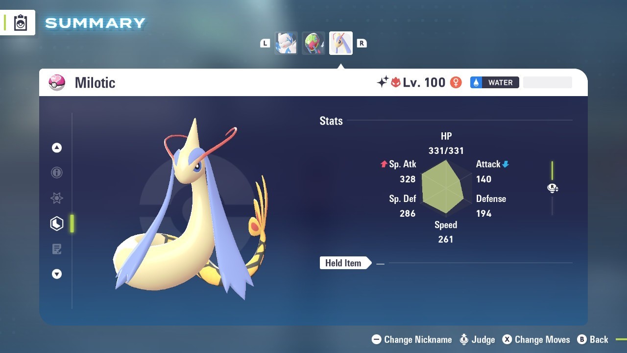 Milotic Shiny Alpha 6IVs Battle Ready - Legends ZA