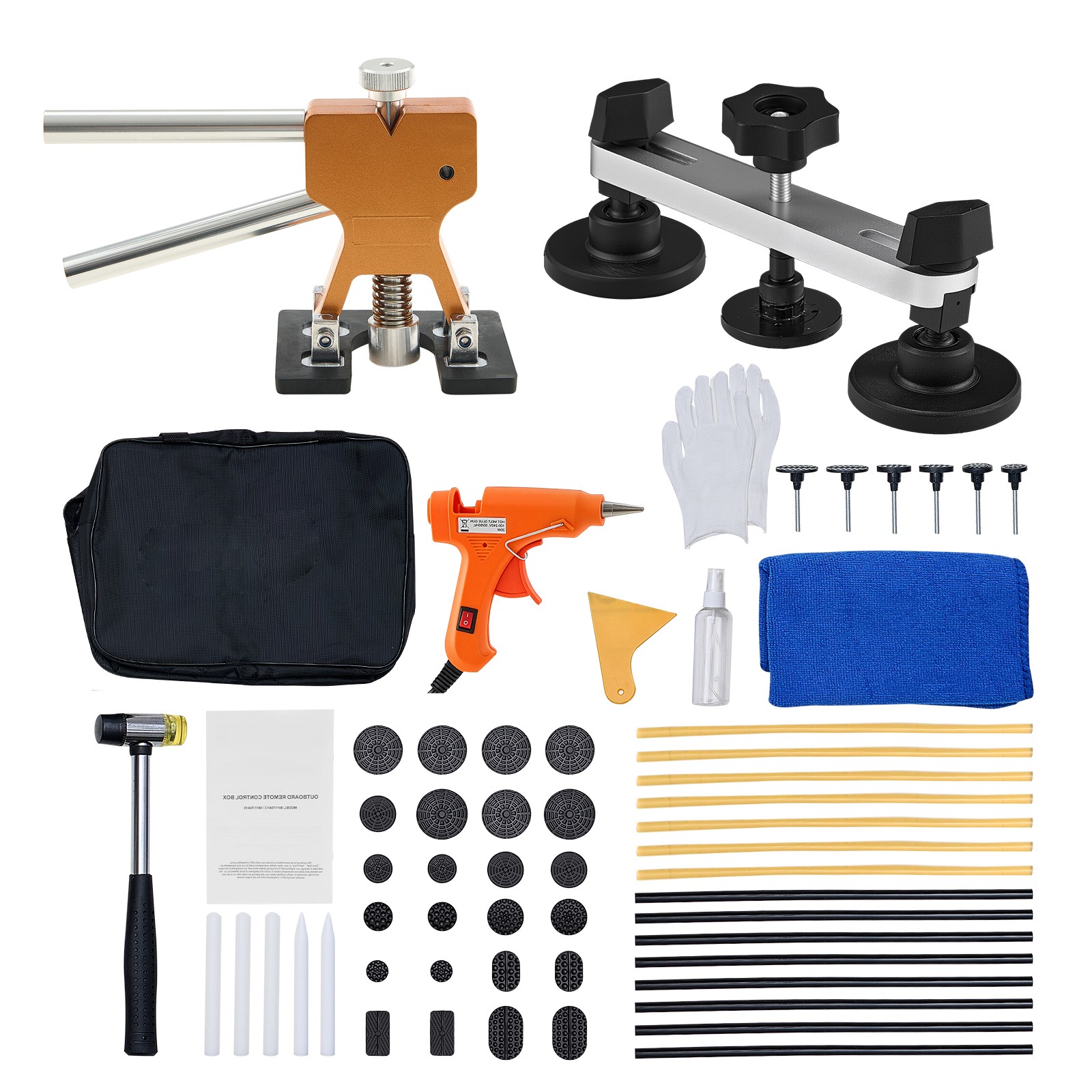 Uimoso Car Dent Repair Kit with Bridge Lifter and 60 PCS Paintless Dent Tools