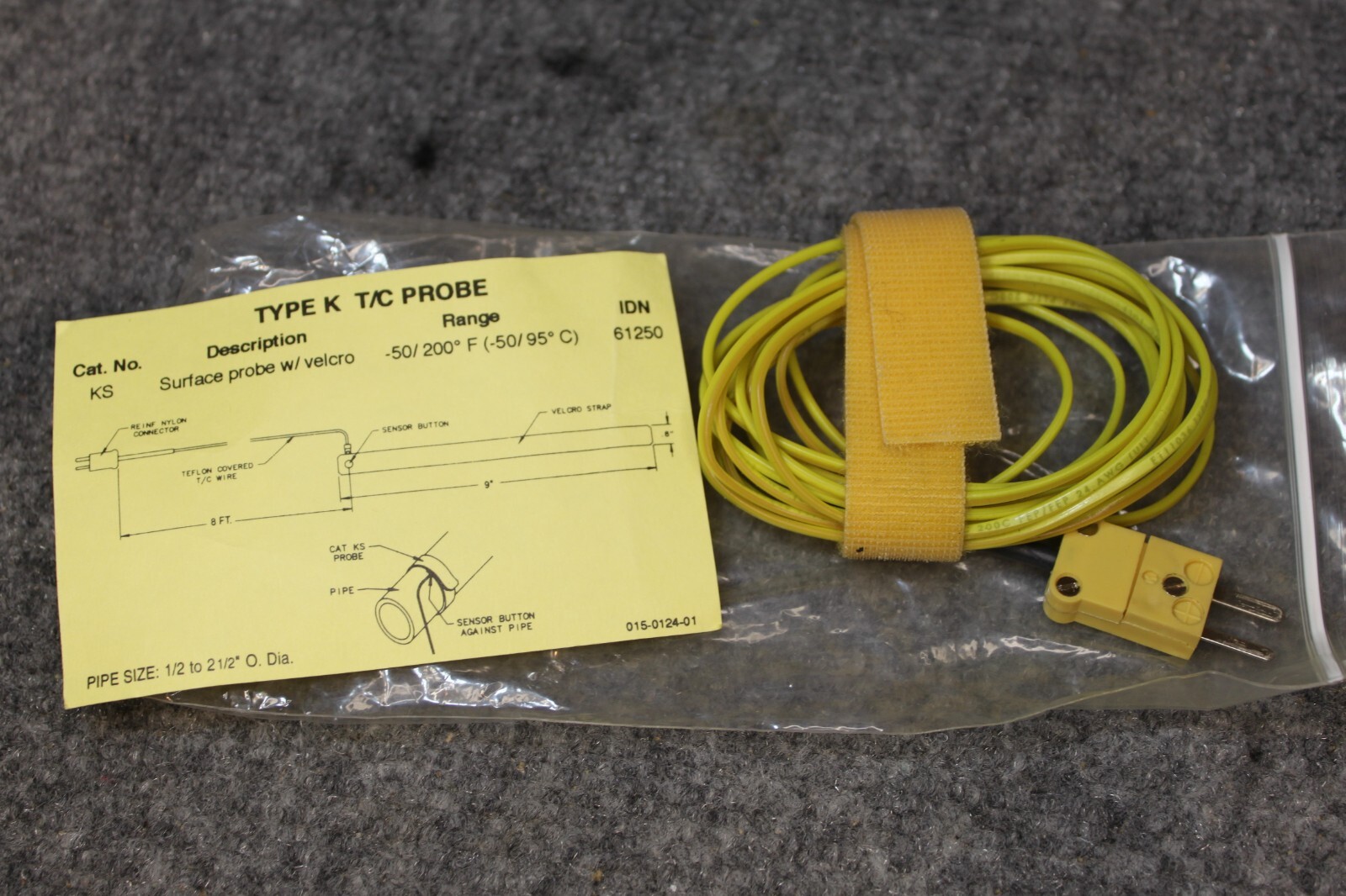 Weiss DT52-A Digital Thermometer Type K T/C  61250 Surface Probe No KS