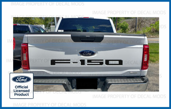 21 - 26 Ford F150 Tailgate Inserts Decals Letters Stickers - GLOSS BLACK