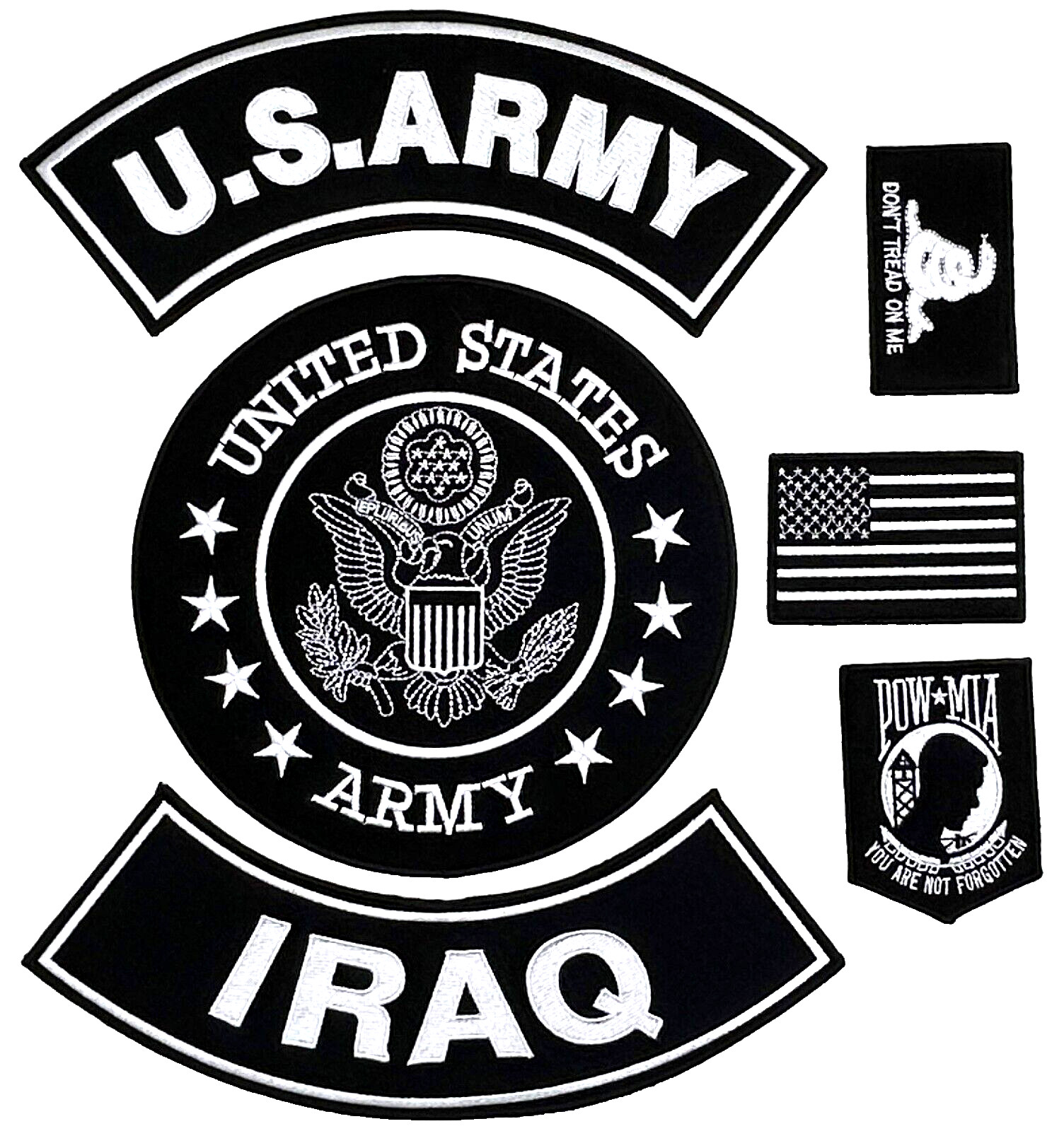 U.S. ARMY SEAL IRAQ MILITARY VETERAN MOTORCYCLE LOT OF 6 PATCHES