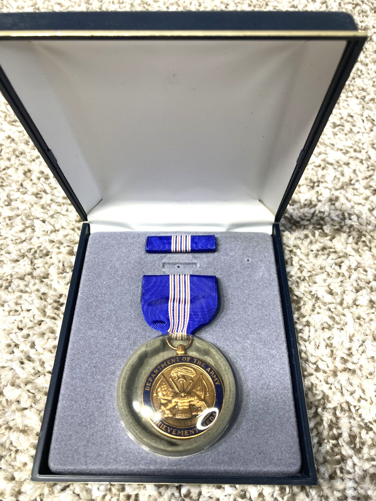 US Department of the Army Achievement Ribbon Medal Civilian Service w/ Case