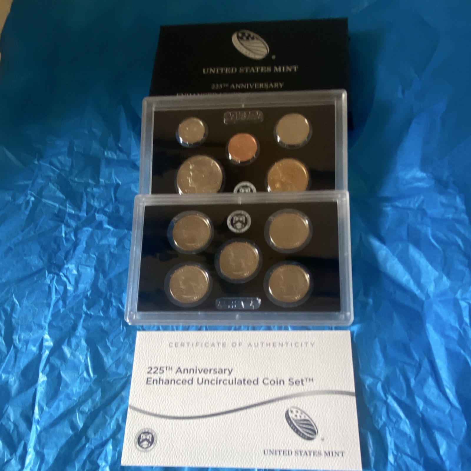 U.S. Mint 2017 225th Anniversary Enhanced Uncirculated Coin Set w/ Certificate