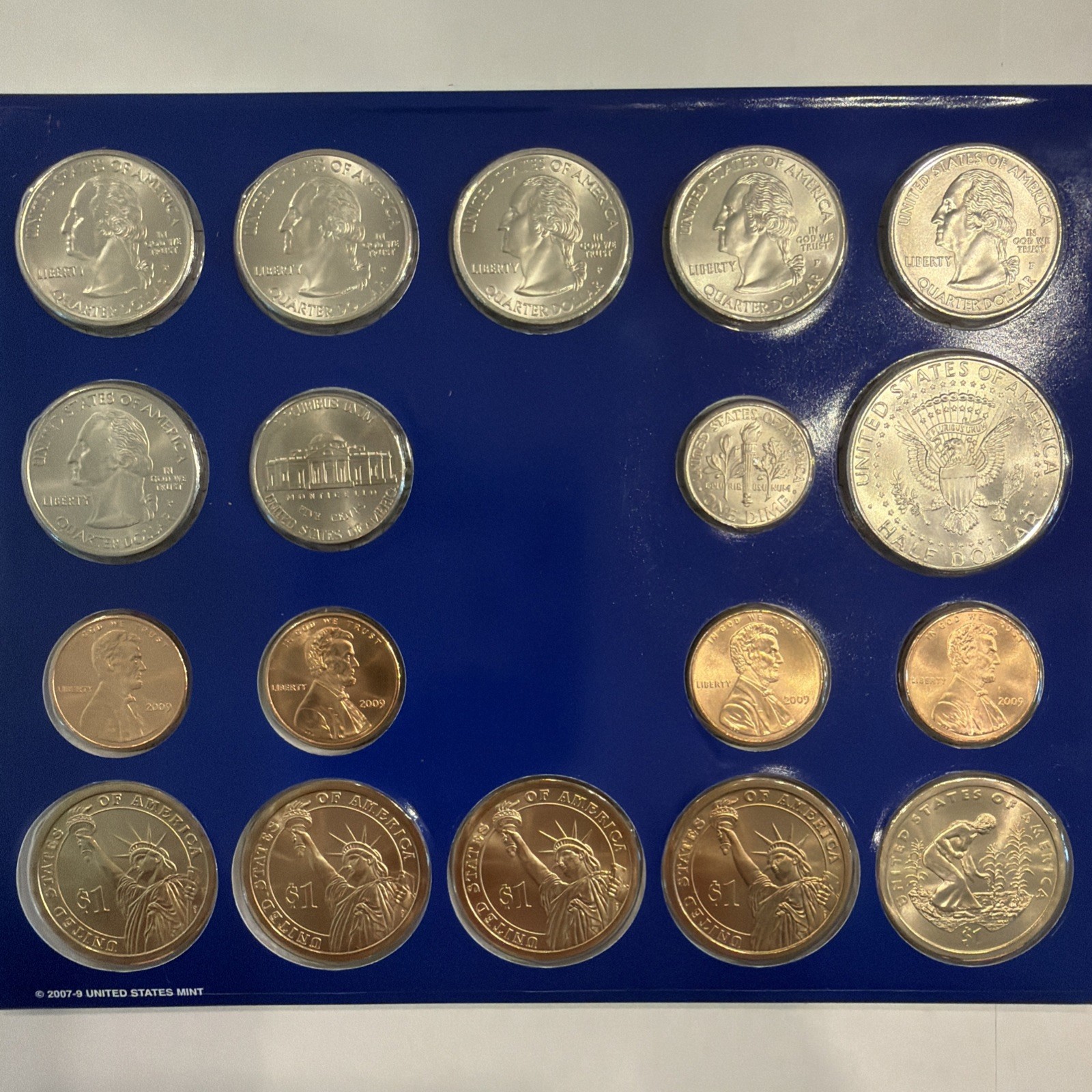 2009 P & D US Mint Complete Uncirculated Set 36 Coins w/ COA