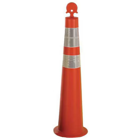 Zoro Select 03-770-36-64Ow Channelizer Cone, Hdpe, High-Intensity Prismatic,,
