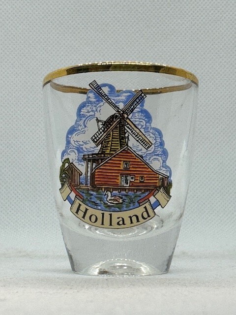 Holland Small Gold Rim Shot Glass