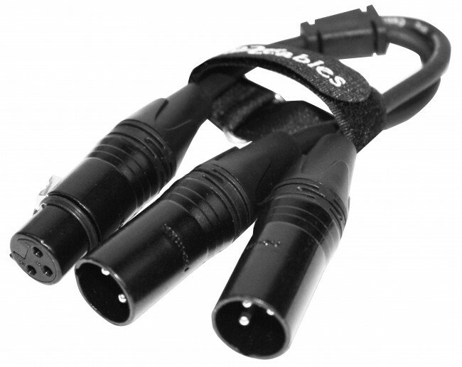 Pro X 6 In. Balanced XLR-F to Dual XLR-M High Performance Audio Y Cable
