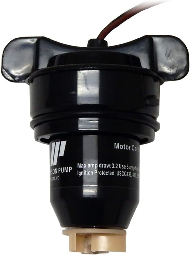 28512 Marine Pump Cartridge for 1000 GPH Motor Black