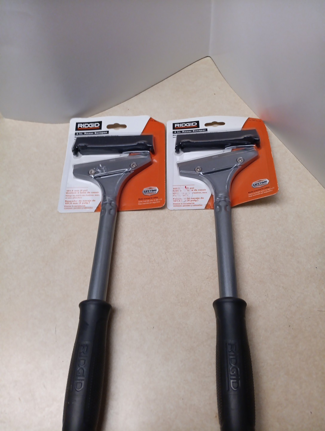 Ridgid FT5001 4'' Razor Blade Floor & Wall Scraper window flat knife tool x2