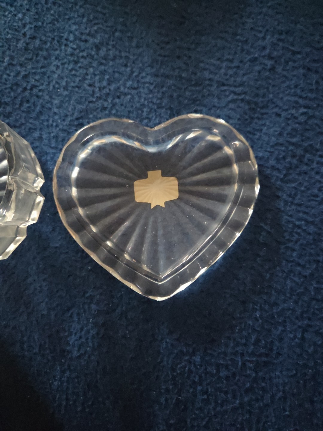 9cm Heart Shaped Box 24% Lead Crystal