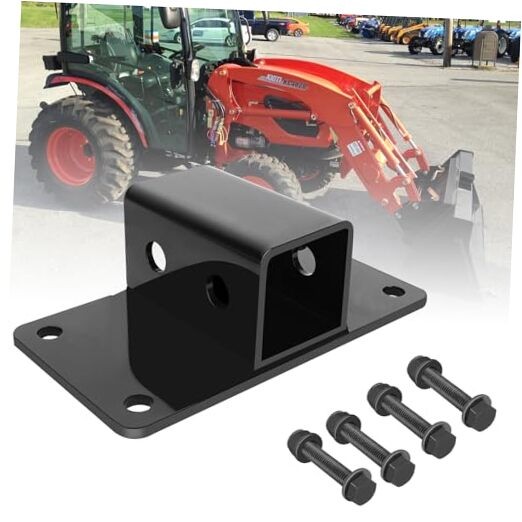 Bolt on Tractor Bucket 2 inch Receiver, 2" Towing Hitch Receiver, 5/8” Hitch